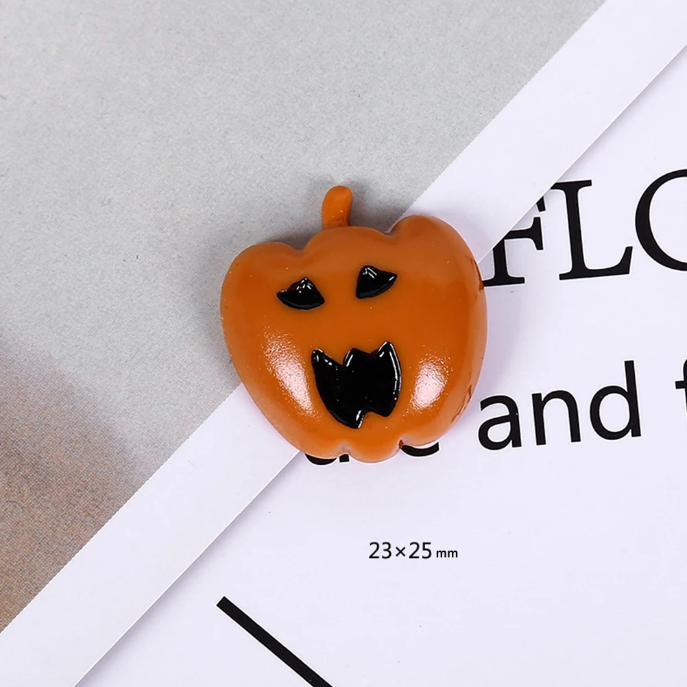 

100pcs Resin Pumpkin Skull Accessories Halloween Embellishments Craft Supplies DIY Decor Phone Case Holiday Making Kids Gifts