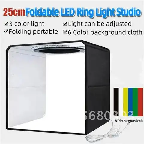 

Lightbox Mini Studio Photo 3 Model LED Light Softbox Photography Folding Shooting Tent Box Kit & 6 Colors Backdrops Background