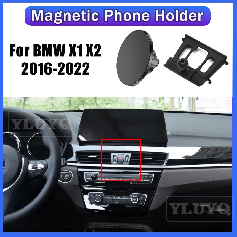 

For BMW X1 X2 F39 F47 F48 F49 2016-2022 Car magnetic phone holder Gravity navigation stand 360° rotatable Car accessories