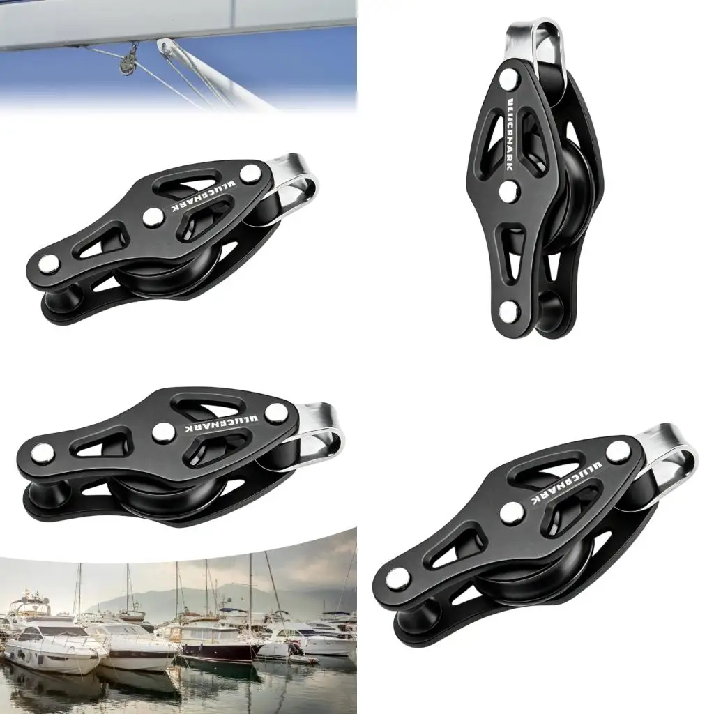 Single Wheel Pulley Metal Body with Riveted Side Plates, Center Wheel, for Factory Maintenance Rope Routing high quality