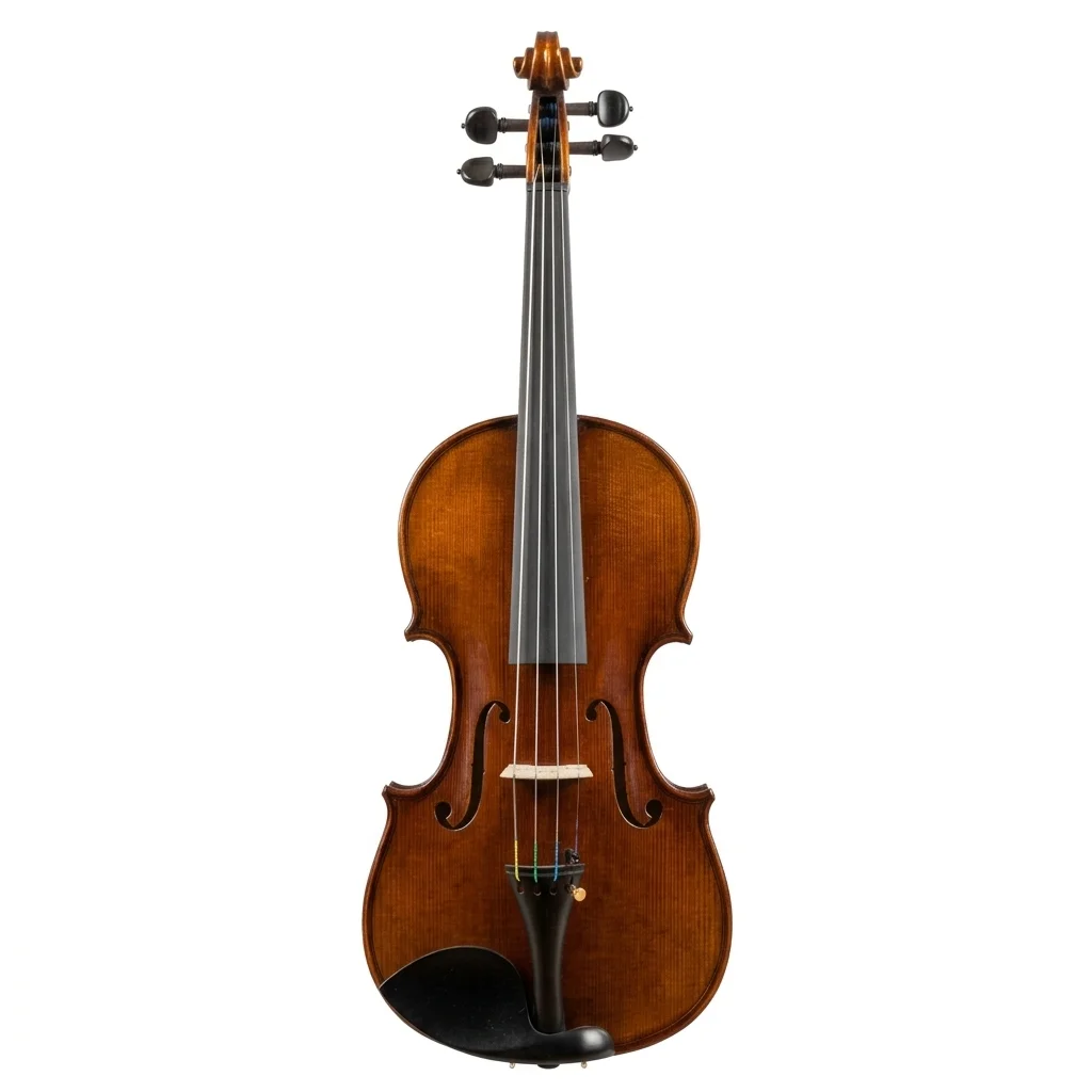 Professional Handmade European Wood Violin - Master Level Solid Spruce & Flamed Maple Musical Instrument