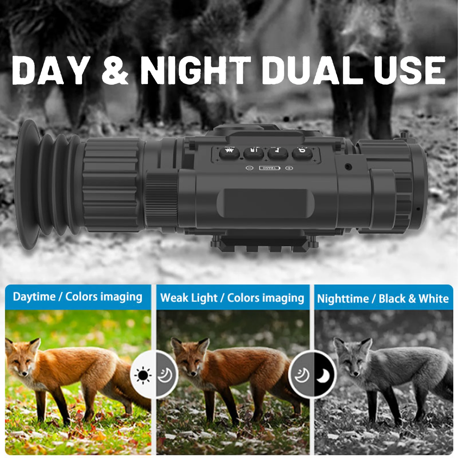 ZIYOUHU Clip-On Penglihatan Malam Tujuan Lingkup Penglihatan Inframerah Digital Balistik Bermata Laser Pengukur Jarak NV009A LRF Perekaman Video