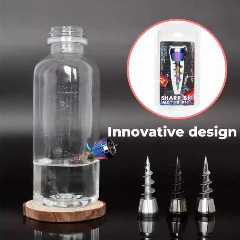 Metal Screw-Shaped tool 23 mm Metal Screw Shape Waterpipe Head Spiral Water Smoke Metal Cannon Head Fittings