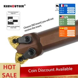 D16R-MW04R D20R-MW04L D25R-MW08H Spring steel Double head Internal Turning Tool Holder WNMG Inserts Lathe Bar CNC Cutting Tools