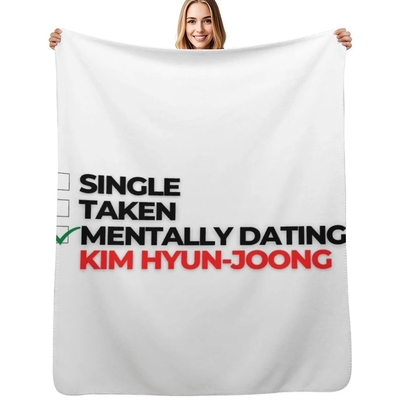 

Mentally Dating Kim Hyun-joong Throw Blanket Luxurious Soft Fuzzy Blanket for Sofa Bed