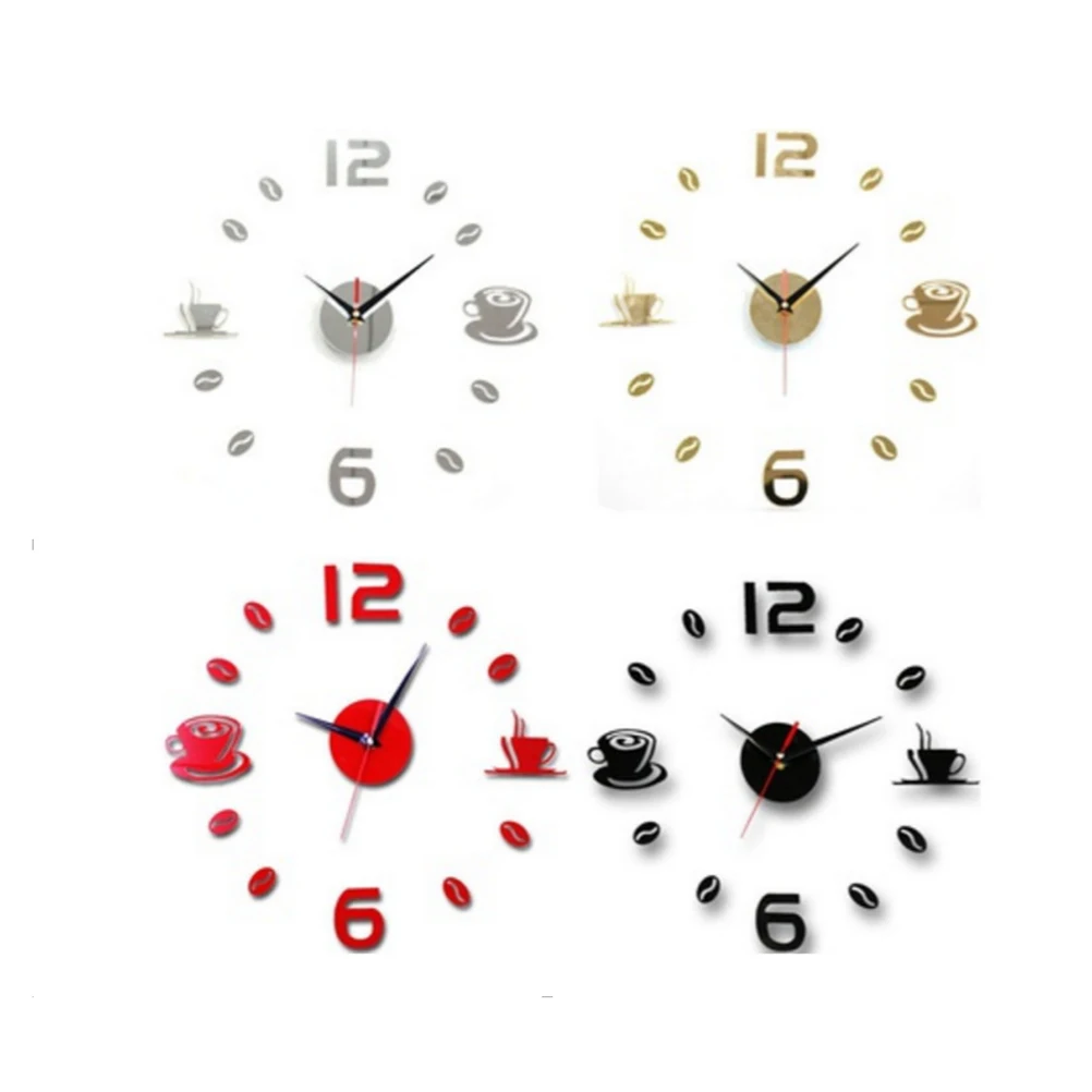 

Acrylic Wall Stickers Mirror Living Room Decor Mirrors Decorative Clock Home Decoration