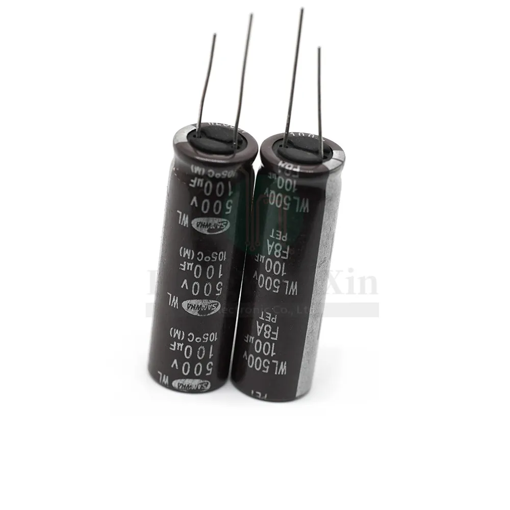 Imagem -04 - Capacitor Eletrolítico em Linha 500v100uf 500v 100uf Volume 16x 50 105 Graus Novo Ponto Pcs