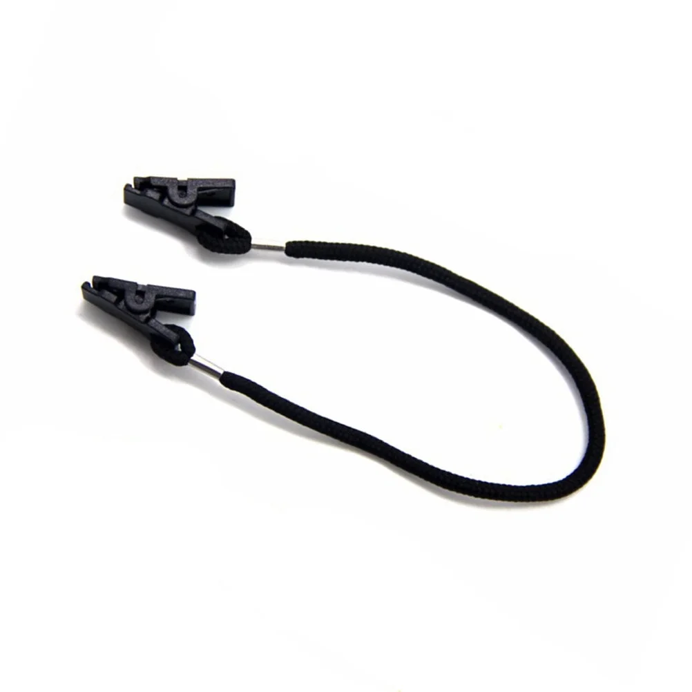 3 قطع من أشرطة حبل النايلون المقاومة للرياح، وشاح التجنيب للرياضات الخارجية، مشبك بلاستيكي متعدد الأغراض، مشبك أسود #1