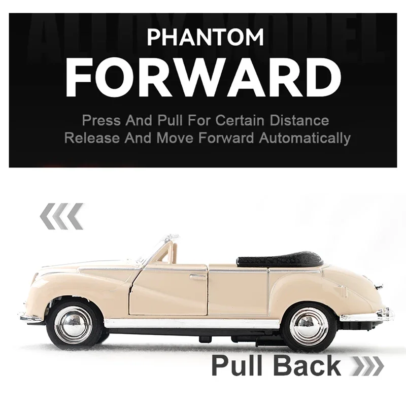 Modèle de voiture classique en alliage, jouets pour enfants, ornements de voiture, modèle de voiture rétractable pour garçon, moulé sous pression, éducatif