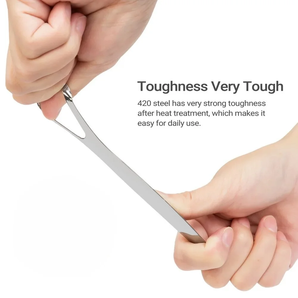 Raspador De Lengua Tongue Scraper Stainless Steel Reusable Ultra-thin Portable Tongue Cleaner Remove Bad Breath Oral Care Tools