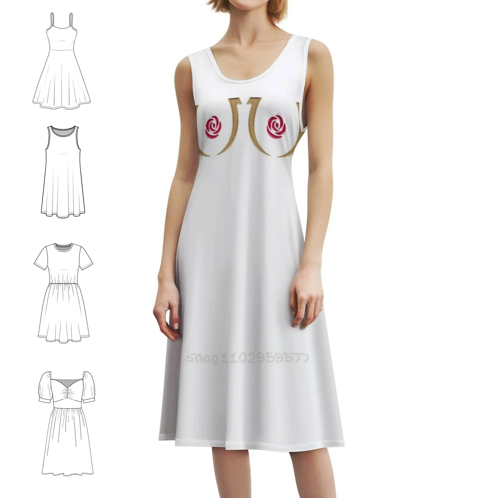 Cute Derby Lucky Horseshoes Gag Women's Hip Hop Streetwear Dress Graphic Print Party Club Wear Derby Derby Ky Womens Women