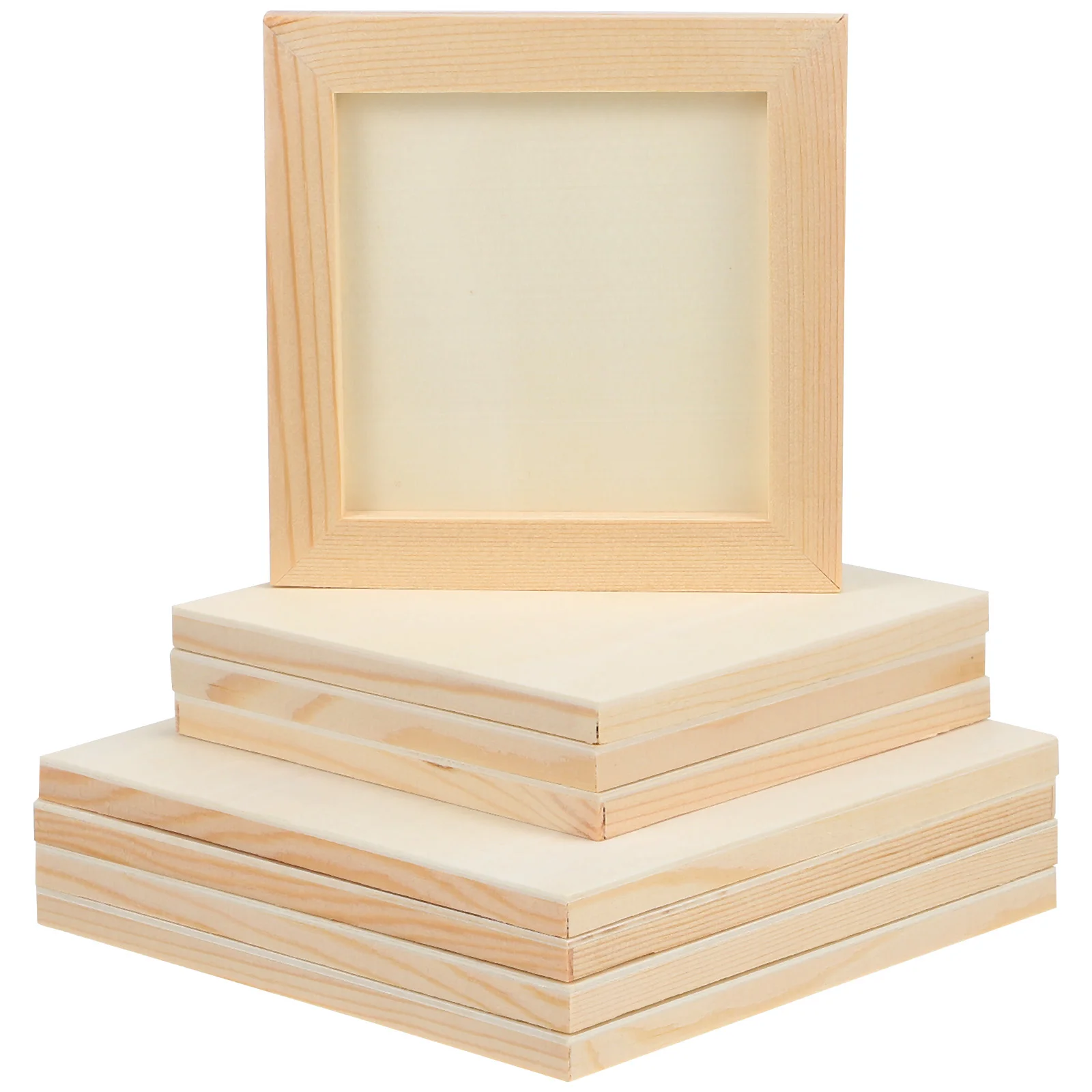 

8 Pcs Clay Picture Frame DIY Photo Frames Display Wooden Smooth Surface Small Imaginative