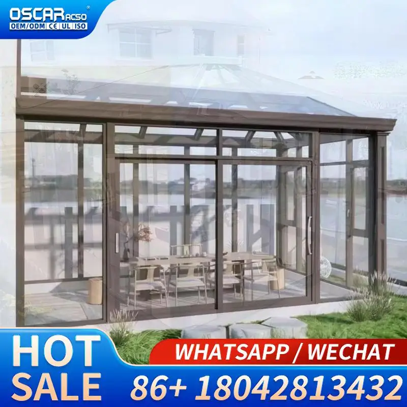 Winter Garden Sunroom Powder Coated Aluminum Tempered Glass Greenhouse for Backyard Patio Balcony sunroom
