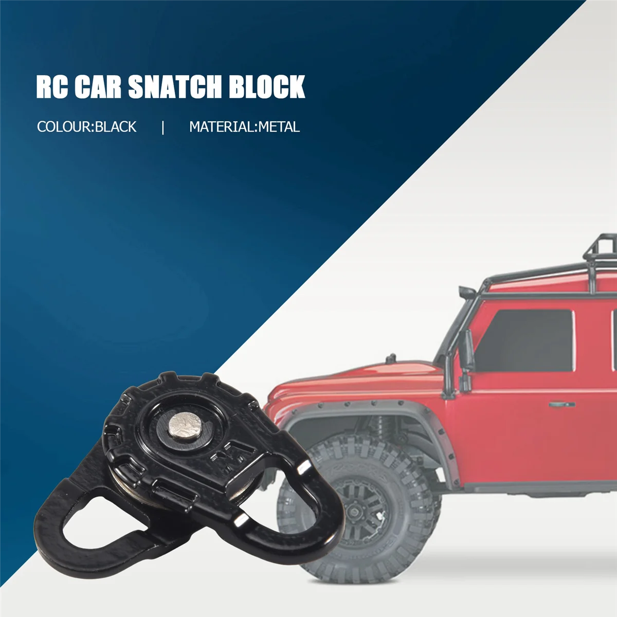 RC Car Metal Guincho, Corda De Reboque, Snatch Block, 1:10 RC Crawler, Axial, SCX10, 90046, Traxxas, TRX4, D90, TF2, MST