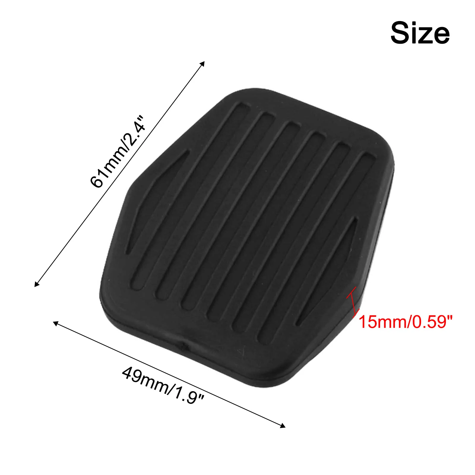 2022 Newest Brake Clutch Pedal Pad Car Brake Clutch Pedal Pad Cover Replacement Black Rubber For Focus III for cmax