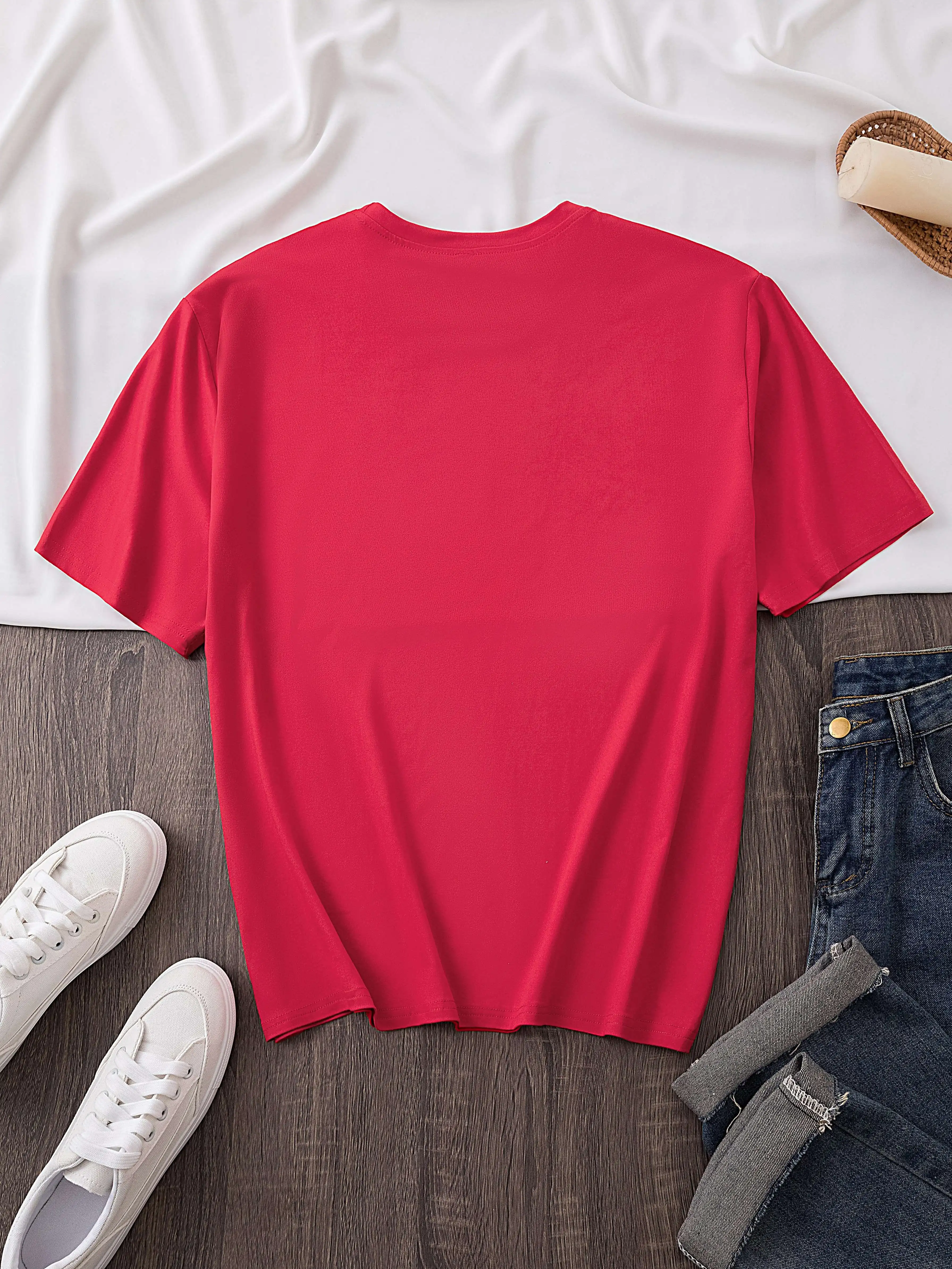 Women'S Casual Crew Neck T-Shirt Fashion Tee with "It's A Tea Shirt" Alphabet Cartoon Teacup Pattern Printed Summer Clothing image 5