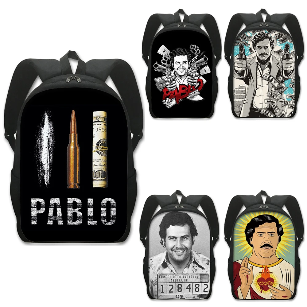 

Pablo Escobar Print Backpack for Teenager Boys Girls Children School Bags Hip Hop Rucksack Women Daypack Laptop Backpack bookbag