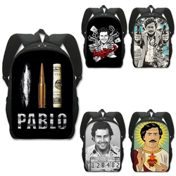 Pablo Escobar Print Backpack for Teenager Boys Girls Children School Bags Hip Hop Rucksack Women Daypack Laptop Backpack bookbag