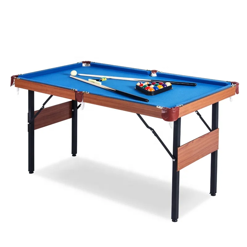 China Supplier Outlet Indoor Sport 4FT 5FT Options Folding Legs America Nine-Ball Pool Billiard Table For Sale