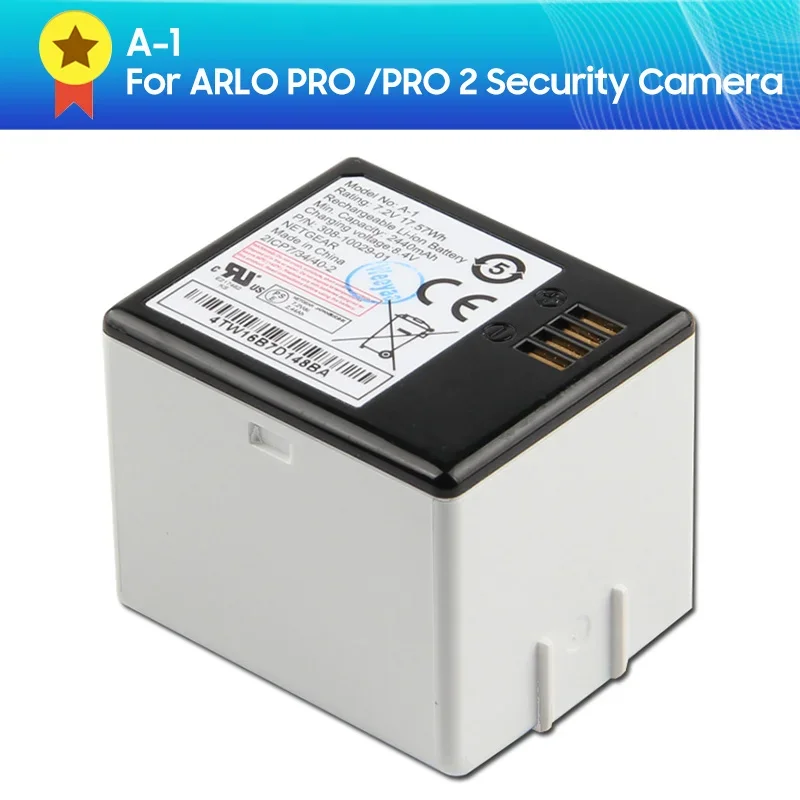 

New Battery A-1 for ARLO PRO /PRO 2 Security Camera VMA4400 VMS4230P NETGEAR Replacement Battery 2440mAh