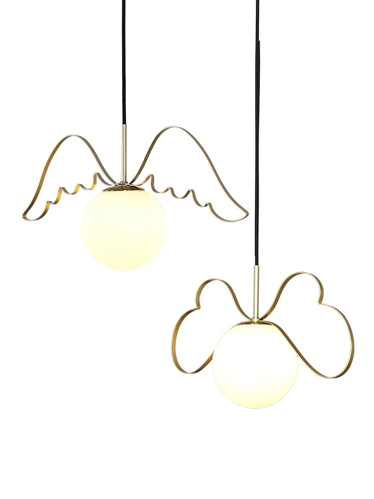 

minimalist hallway chandelier creative princess room angel wings bedside