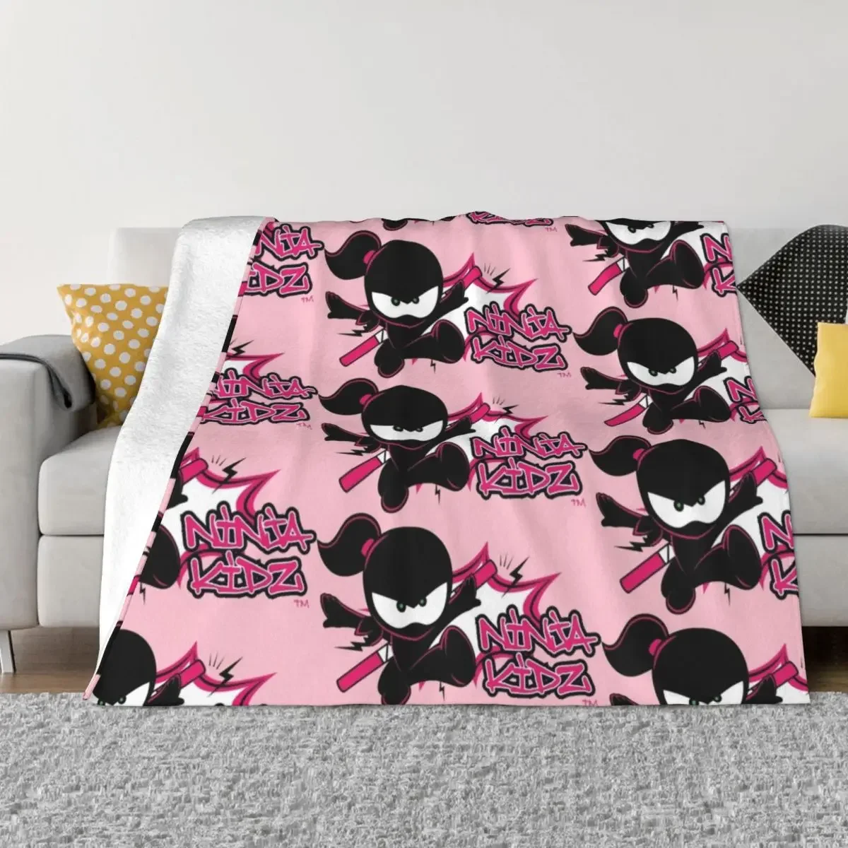 Ninja Kidz, Youtube Ninja Kidz, Ninja Kidz Girl Throw Blanket Decorative Beds Heavy Decorative Sofas Blankets