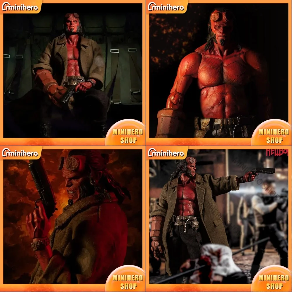 Figura de Acción Original Mezco ONE:12 Hellboy 2019, Juguete Coleccionable de Anime para Adultos y Niños, Modelo de PVC para Exhibición