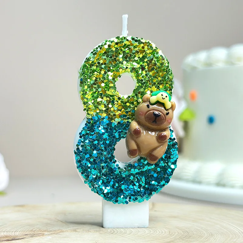 

New Handmade Production Capybara Birthday Number 0-9 Happy Birthday Cake Candles For Anniversary Birthday Party Decor Gifts