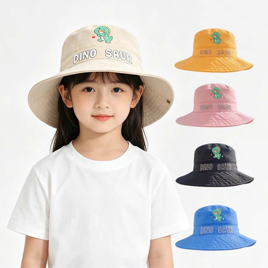 

3-12S Quick-dry foldable portable fisherman's hat - Baby Dinosaur printed hat