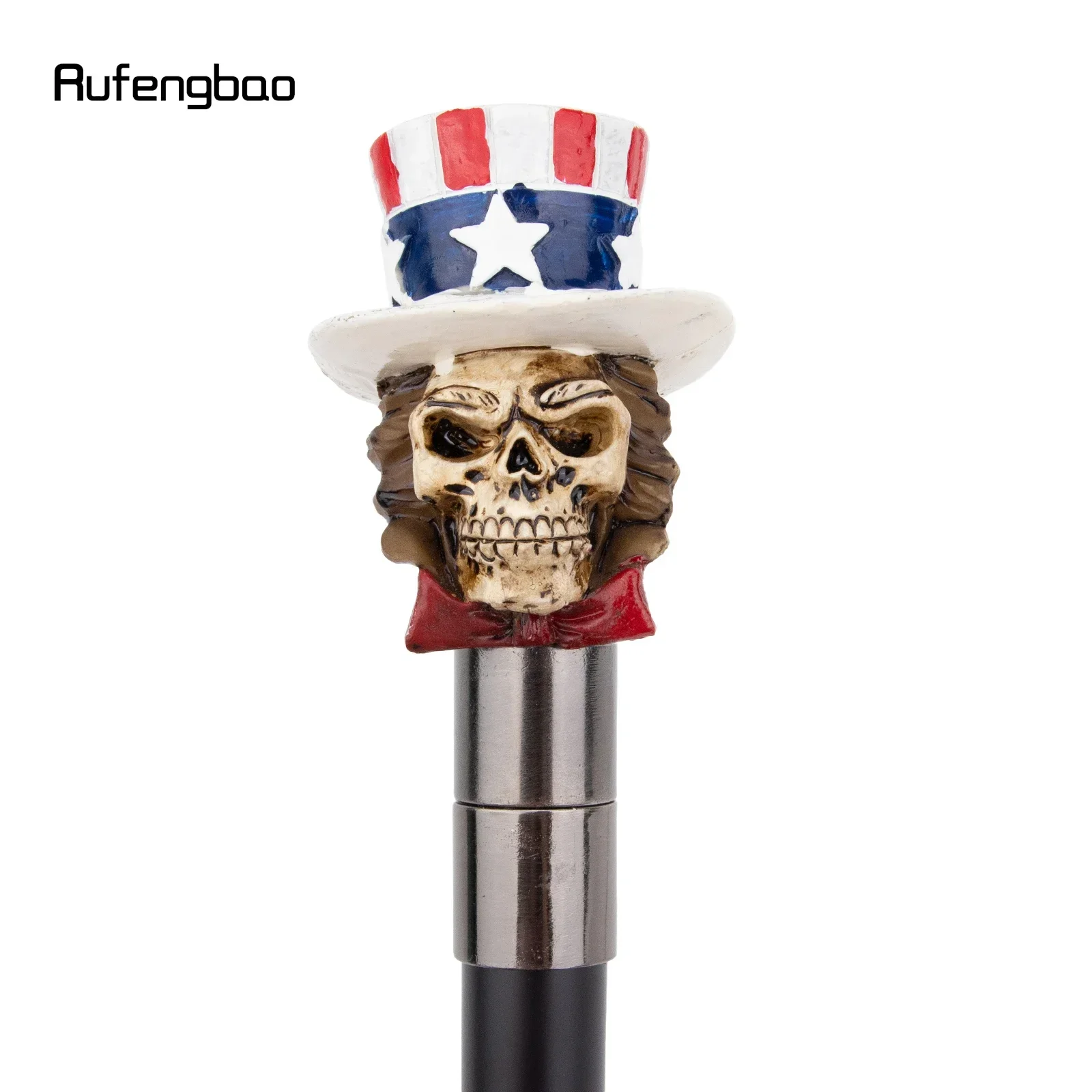 الأصفر الراتنج قبعة الجمجمة رئيس عصا للمشي الأزياء الزخرفية الصلب عصا شهم أنيقة تأثيري قصب مقبض Crosier 94 سنتيمتر