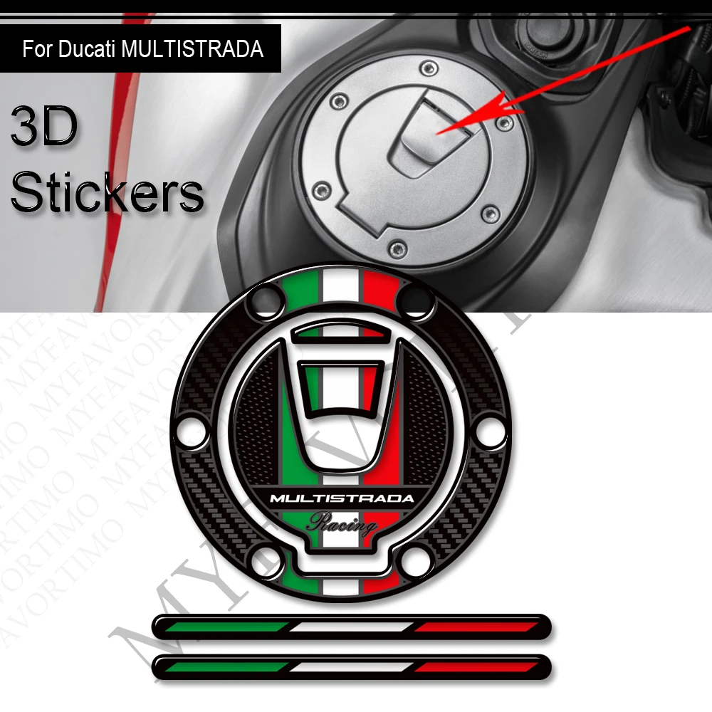 

For Ducati MULTISTRADA 950 1000 1100 1200 1260 V2 V4 Protector Tank Pad Gas Fuel Oil Cap Fairing Fender Stickers Decals