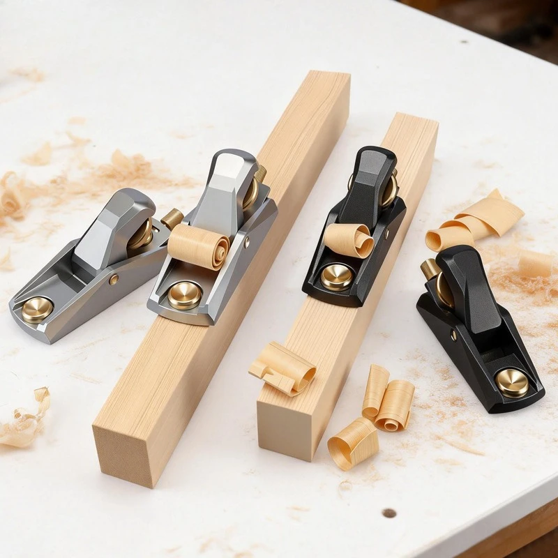 Woodworking low angle aluminum planer mini mini European flat planer pull trimming hand push DIY leather