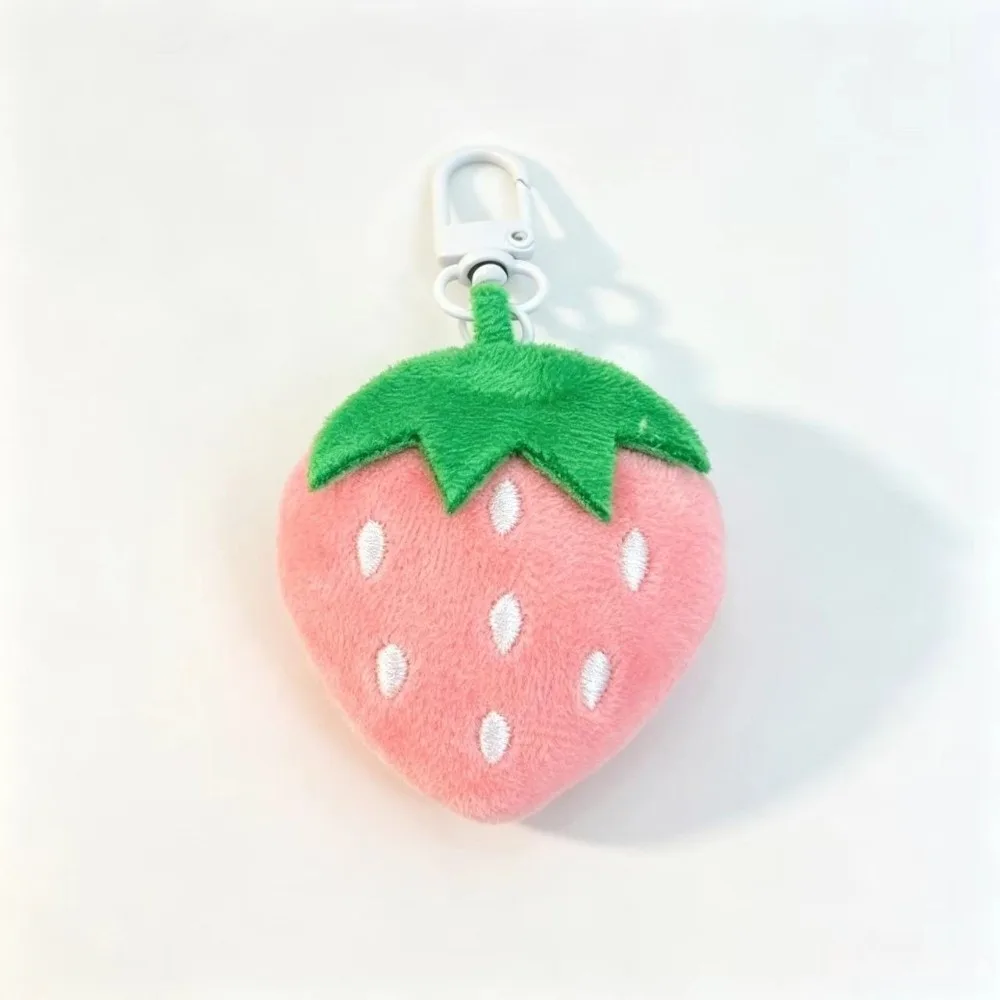 Durable Strawberry Keychain Soft Fruit Fruit Pendant Backpack Charm Key Accessories