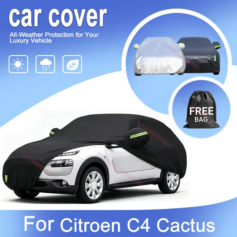 For Citroen C4 Cactus All-Season Oxford Cloth Car Cover Outdoor Waterproof Anti-UV Rain Snow Dust Auto Accessories