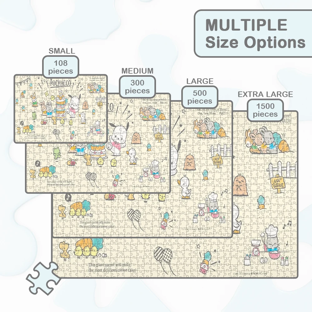 Pochacco Sanrio Cartoon Duże Puzzle dla Dorosłych Miniso Japoński Styl Anime Seria Postacie Gry Puzzle Zabawki Edukacyjne dla Dzieci