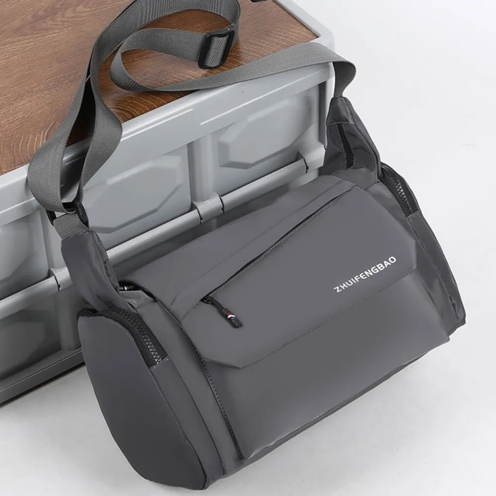 Bolso cruzado impermeable para hombre, bolsa para teléfono de gran capacidad, bolso de hombro para estudiante, negro, gris, con múltiples bolsillos, bandolera