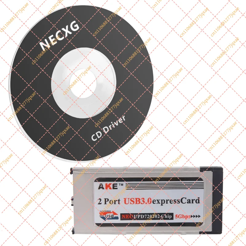 High-Speed 2-Port USB 3.0 ExpressCard/34 Adapter, Laptop Expansion Card Converter