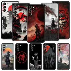 Japanese Bushido Samurai Phone Case For Samsung Galaxy S23 S24 Ultra S22 S21 S20 FE 5G S10 S10E S9 S8 Plus 20 Soft Cover Bumper