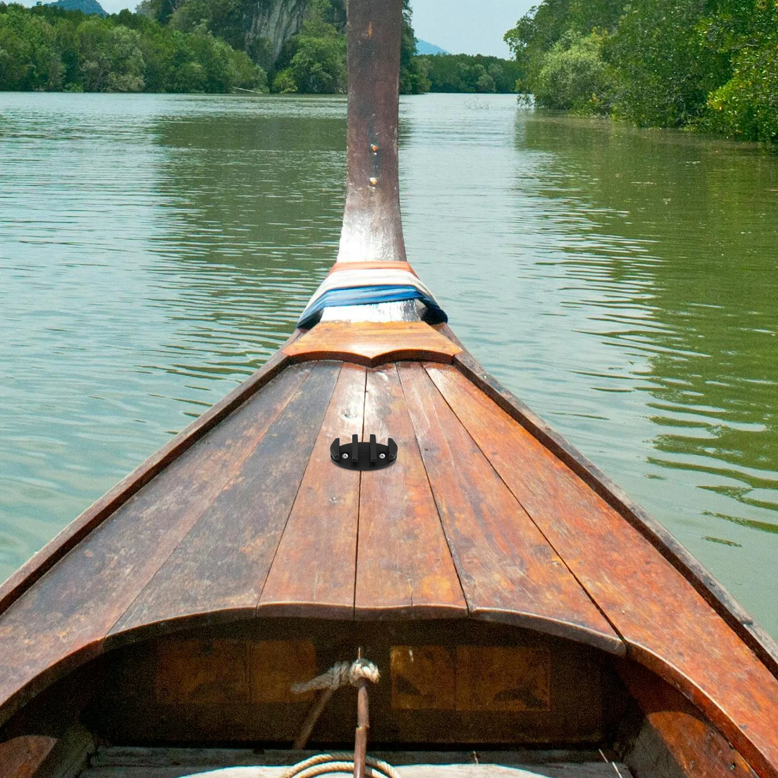 1 قطعة مركبة بحرية مرساة المربط النايلون حبل المربط لزورق كاياك الصيد لرسو السفن رباط دائم الأسود الأجهزة التبعي #4