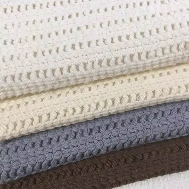 

1meter Ribbed Knitted Fabric Cotton Elastic Skin Friendly Stretch Winter Sweater Doll Pet Clothes Handmade DIY Home Material