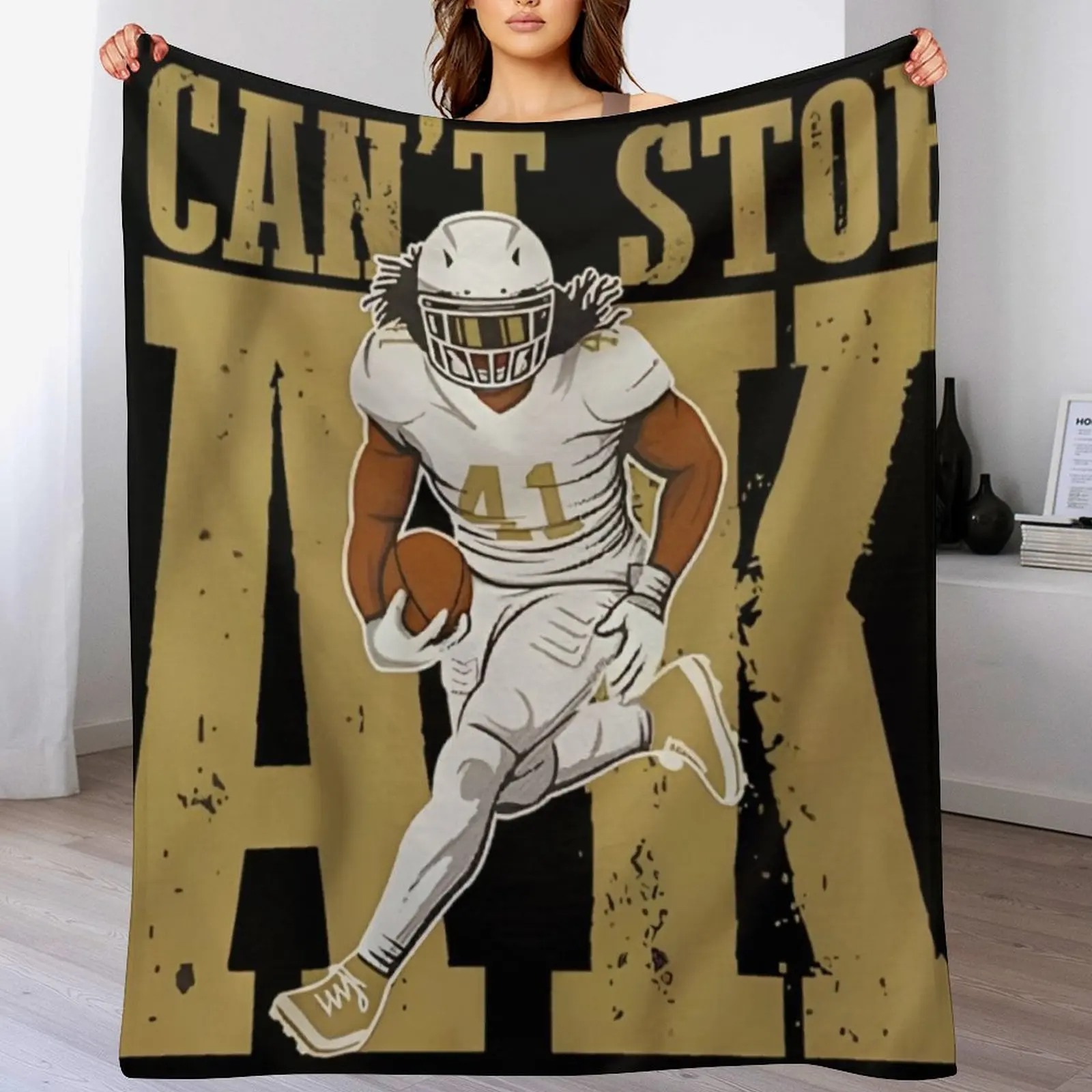 

Can't Stop Alvin Kamara Throw Blanket Furry manga Bed Nap Blankets