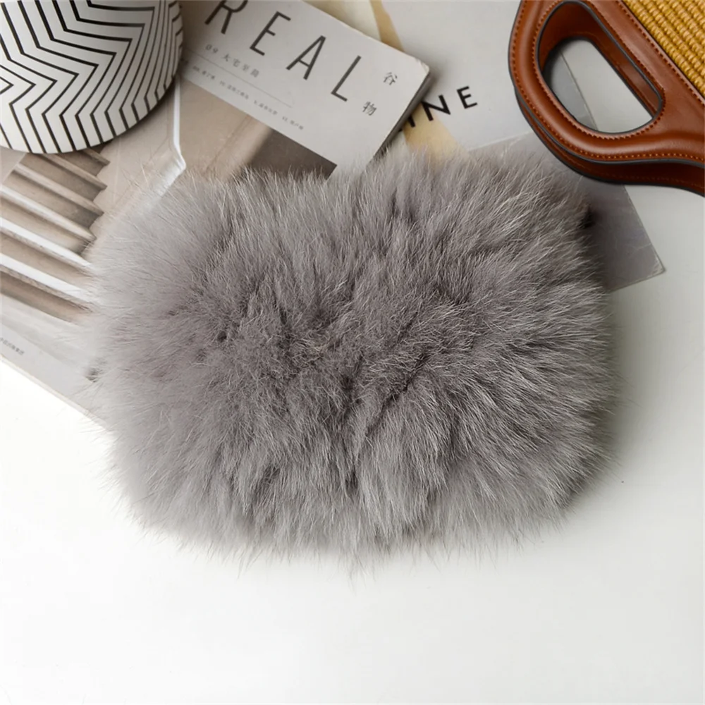 Hot Sale Luxury NecK Warmer Fashion Lady Natural Fur Mufflers Women Winter Warm Real Fox Fur Scarf Fur Headbands Fox Fur Scarves