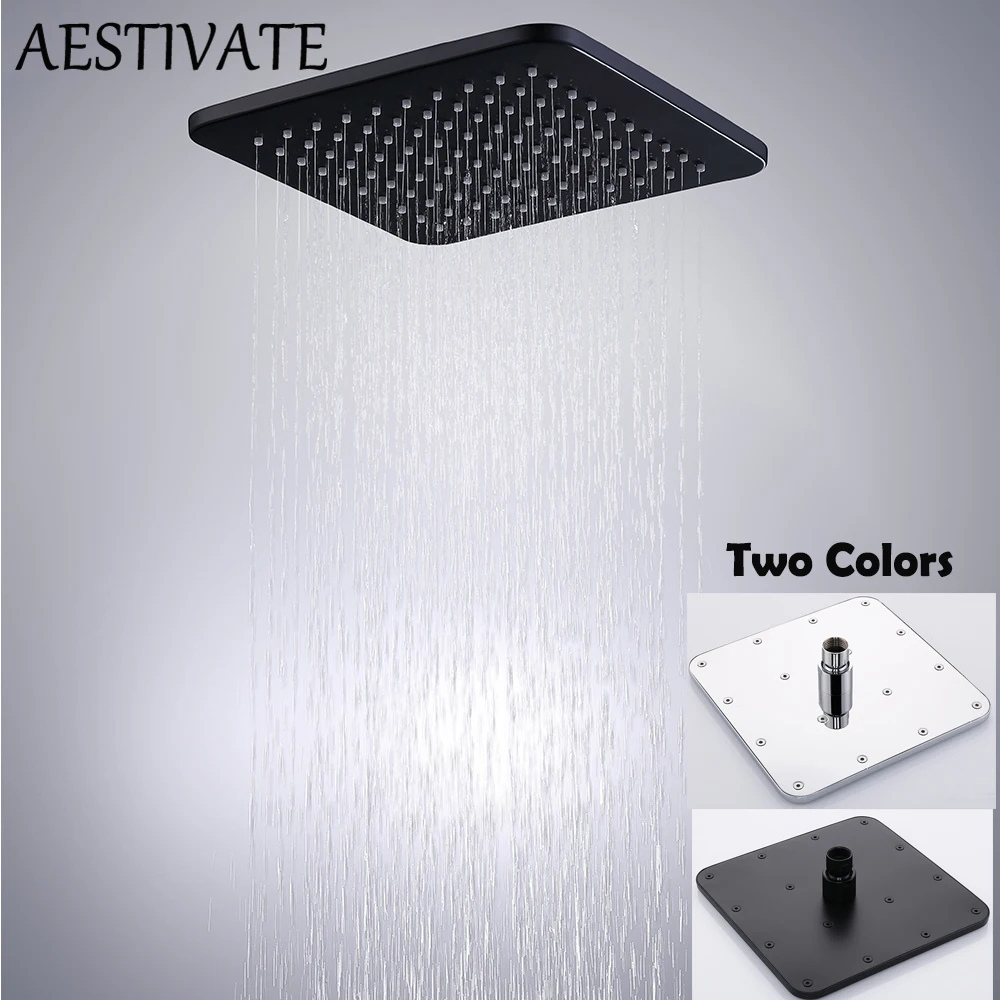 Chrome Matte Black Shower Head Square 10 Inch Rainfall Shower Head Brass Rain Shower Equipment Bathroom Accessories