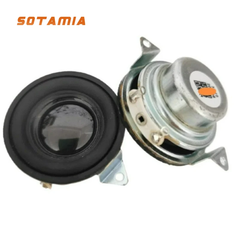 SOTAMIA 2 uds 36mm Mini altavoz 4 Ohm 3-5W borde de goma en ángulo Audio altavoz de rango completo DIY Altavoz Bluetooth sonido Home Theater