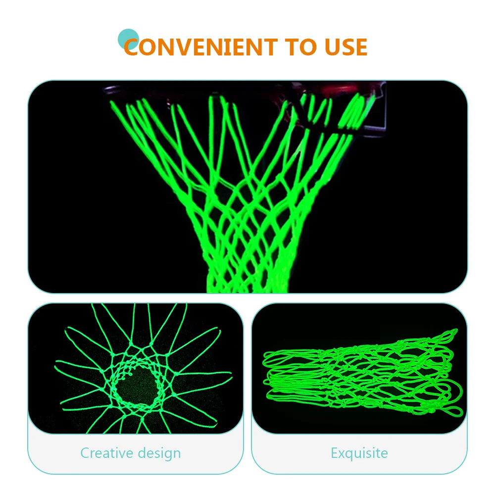 

Luminous Basketball Net Night Glow Outdoor Sports Balls Nylon Mesh Hoop Child Playground Strong Load Bearing Waterproof Gift