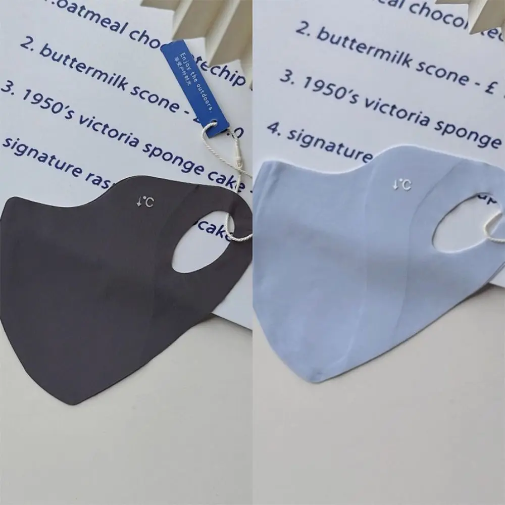 Máscara Facial 3D com Cachecol Resistente a UV, Seda De Gelo, Máscara Fina De Protetor Solar, Cachecol Facial Respirável, Ajustável, Respirável, Presente