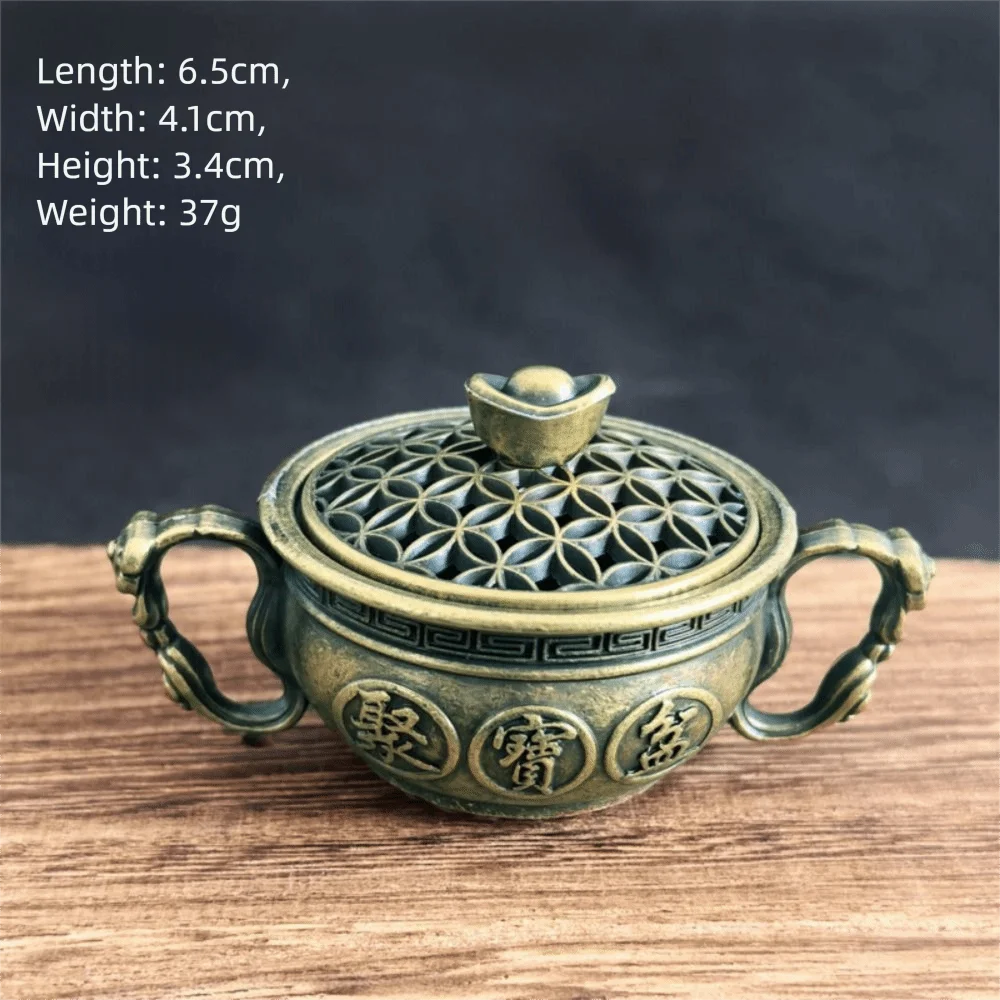 New Chinese Style Incense Burner Zinc Alloy Good Symbolism Incense Holder God of Wealth Handicraft Incense Burning