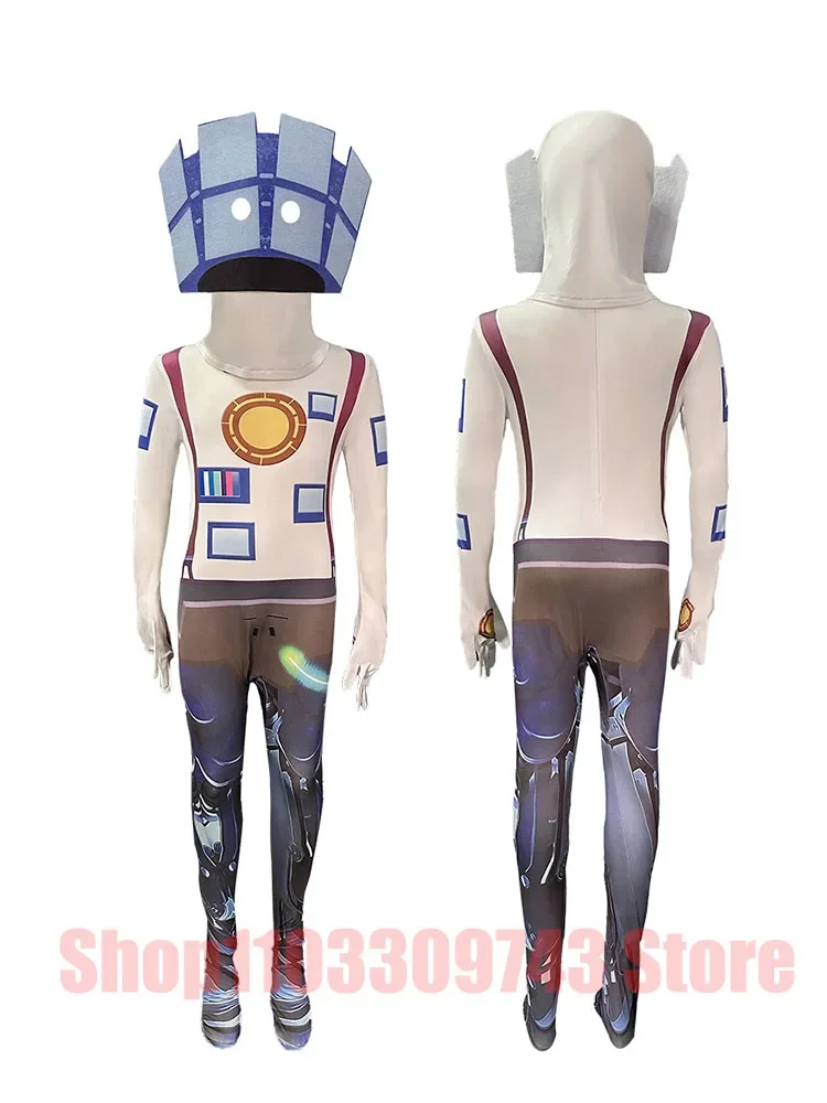 Halloween Fun Cute Tight Top Jumpsuit Children's Role Play Funny Sound Man vs Toilet Man