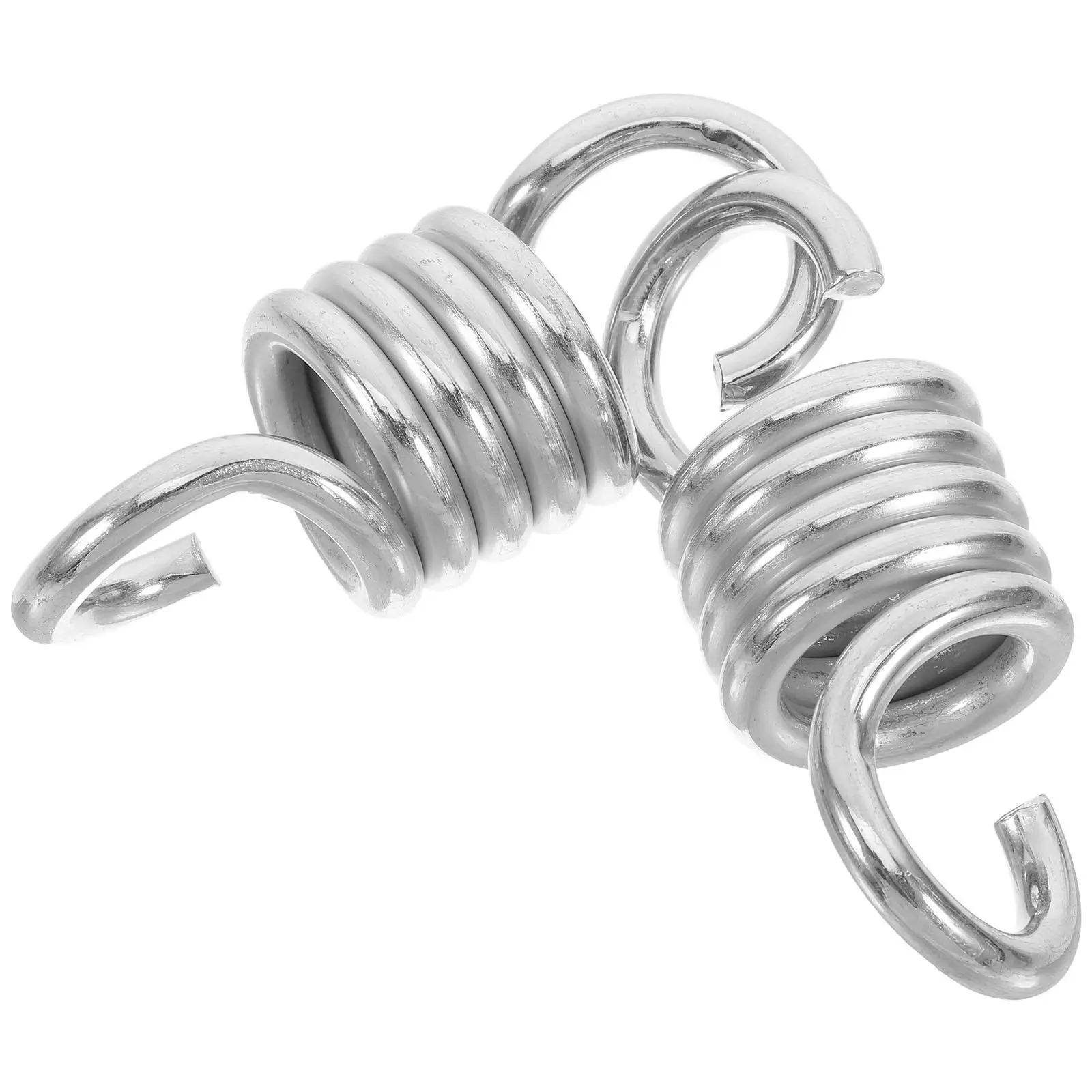 

2Pcs Stainless Steel Hammock Springs Durable Heavy Duty Outdoor Hanging Extension Spring Steel Porch Swing Parts