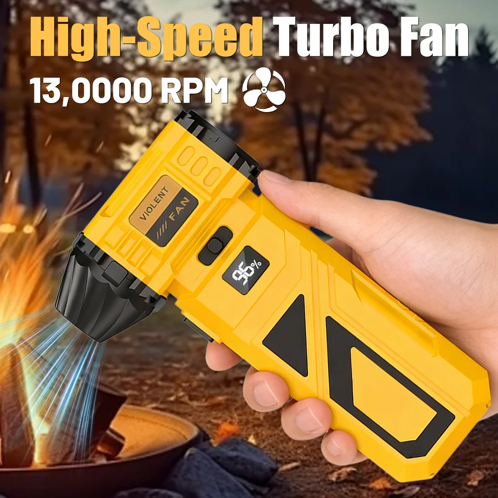 

130000RPM Turbofan Handheld Brushless Motor Jet Fan High Power Dust Blower Compressed Air Duster Hair Dryer Cleaning Tool